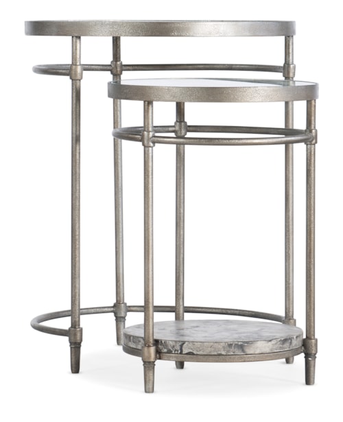 Contemporary Nesting Tables with Glass Tops