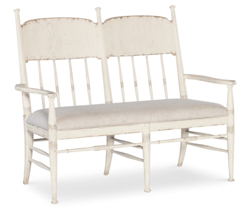 Traditional Dining Bench with Upholstered Seat