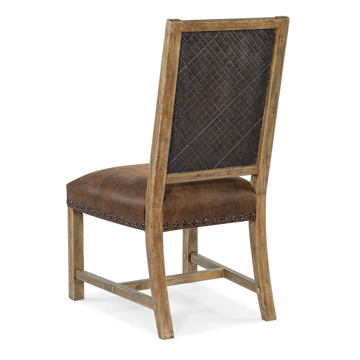 Hooker Furniture Big Sky Upholstered Side Chair with Leather Cushion