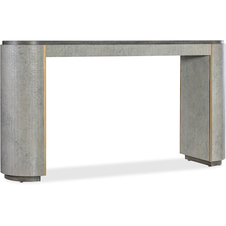 Contemporary Console Table with Gold Accents