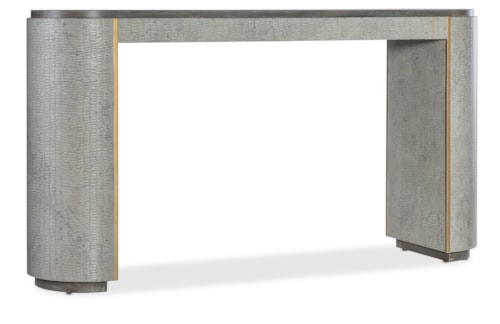 Contemporary Console Table with Gold Accents