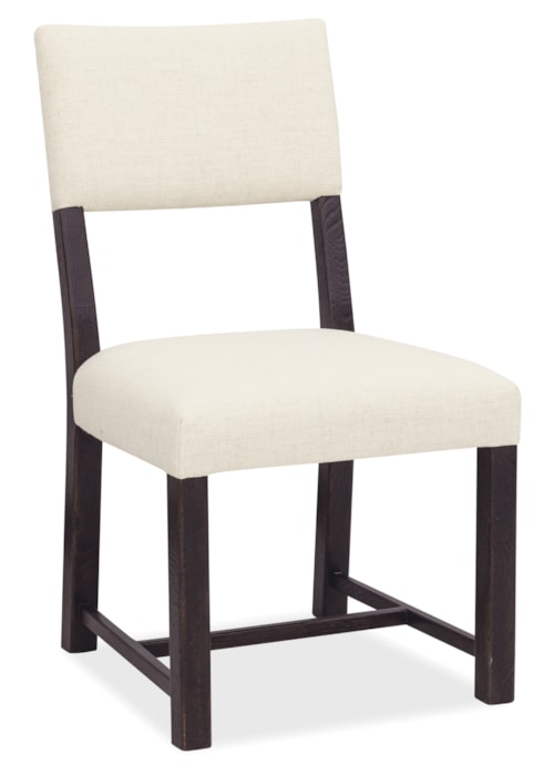Relaxed Transitional Open-Back Upholstered Dining Side Chair
