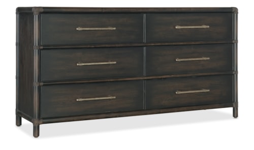 Casual 6-Drawer Dresser with Felt-Lining