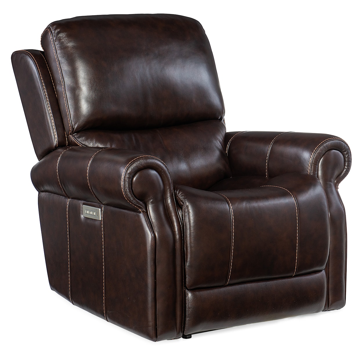 Hooker Furniture Reclining Chairs Eisley Power Recliner w/ Headrest & Lumbar