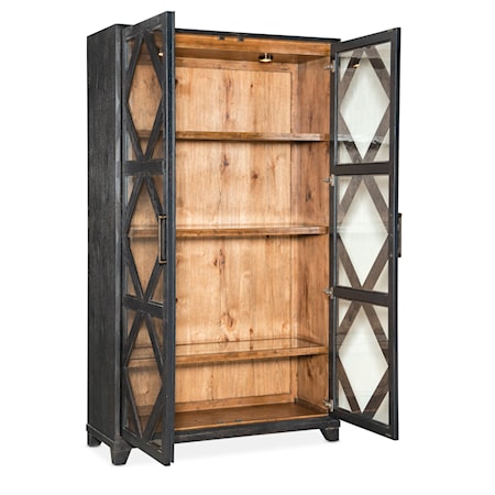 3-Shelf Display Cabinet with Built-In Lights