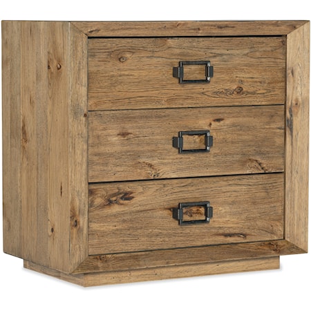 3-Drawer Nightstand with USB Port