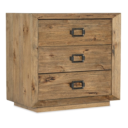 3-Drawer Nightstand with USB Port