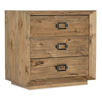 Casual 3-Drawer Nightstand with USB Port