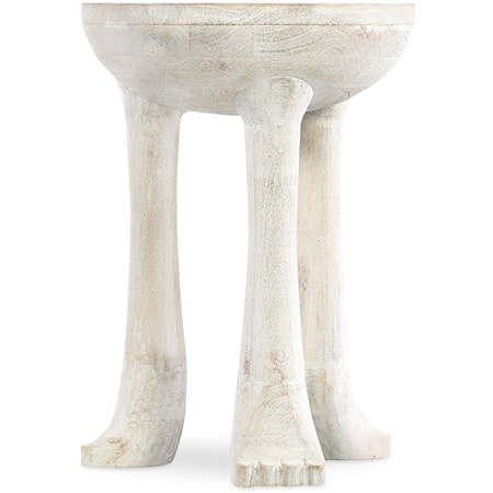 Casual Round Yeti Spot Table with Claw Foot Design