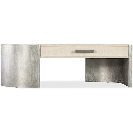 Contemporary Cocktail Table with Self-Closing Drawer