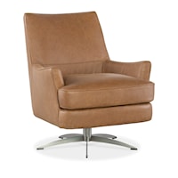 Contemporary Full Back Swivel Chair with Welt-Trim