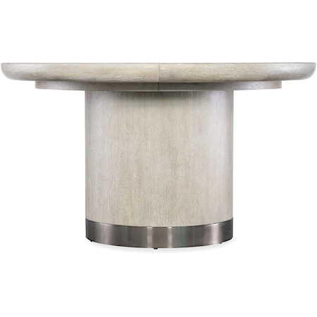 Contemporary Round Dining Table with 18" Leaf