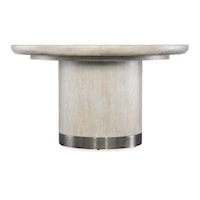 Contemporary Round Dining Table with 18" Leaf