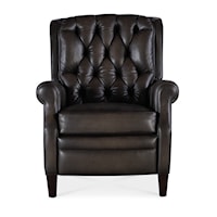 Traditional Press Back Recliner with Button Tufting