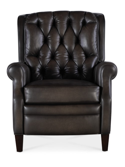 Traditional Press Back Recliner with Button Tufting