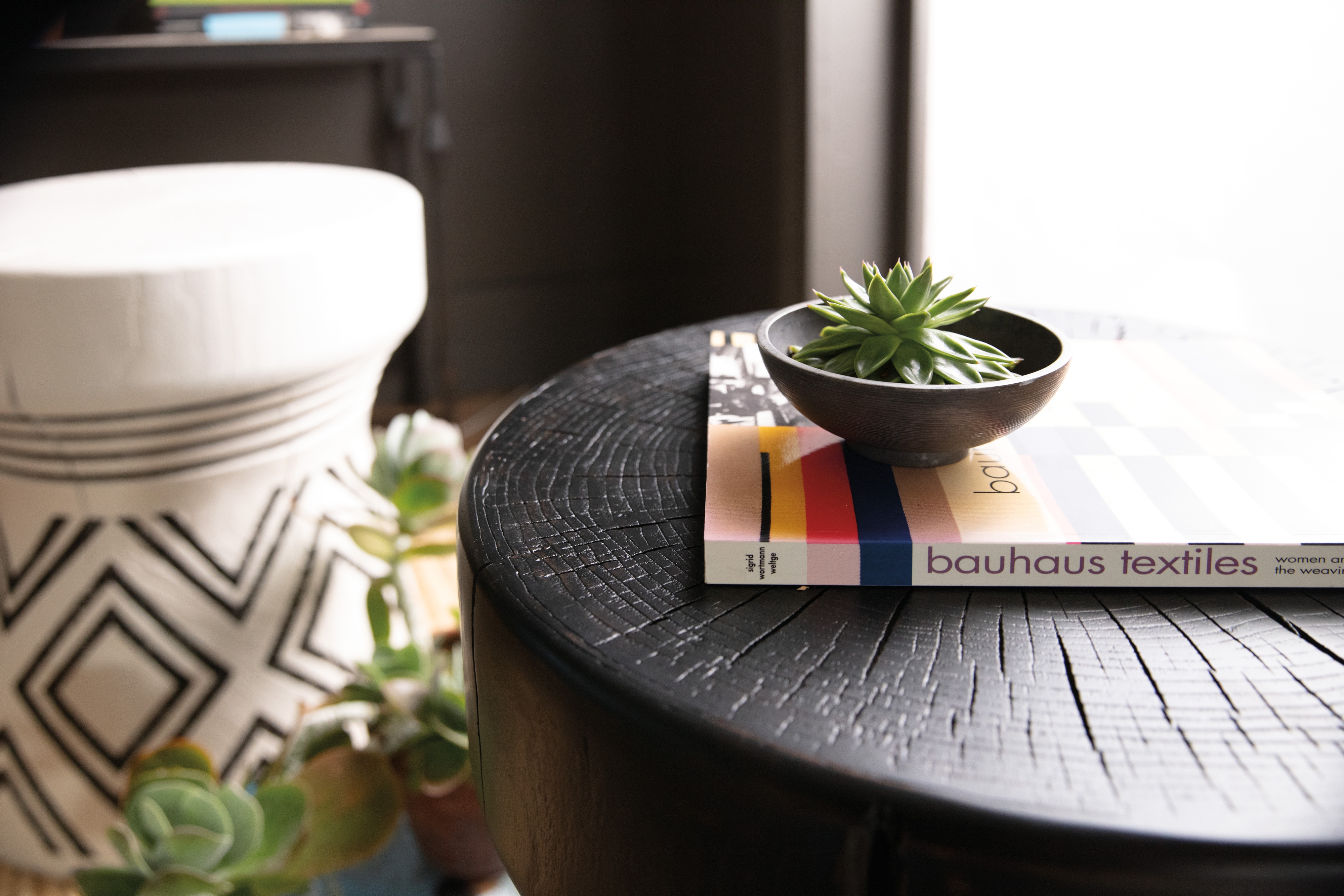 Carved Stump Side Table