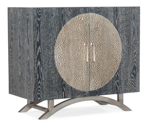 Transitional Two-Door Accent Cabinet with Adjustable Shelf