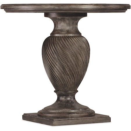 Traditional Round Wood End Table