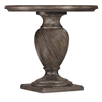 Traditional Round Wood End Table