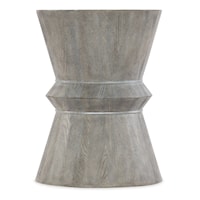 Contemporary Round Side Table with Hourglass Silhouette