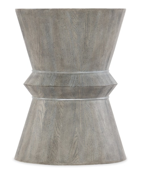Contemporary Round Side Table with Hourglass Silhouette
