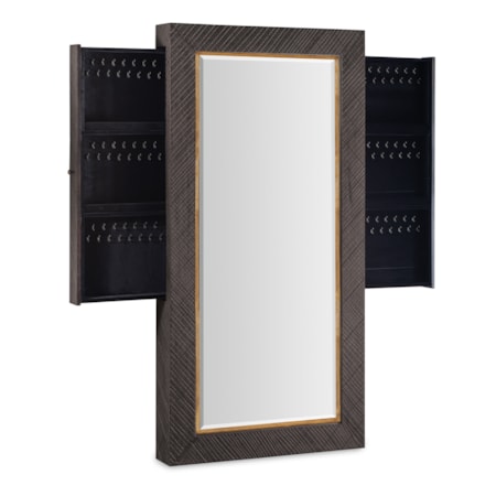 Floor Mirror with Jewelry Storage