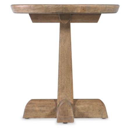 Round Pedestal End Table