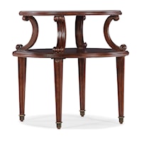Traditional Side Table with Carved Accents
