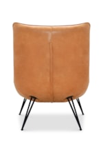 Hooker Furniture Kayne Modern Casual Leather Armless Accent Chair with Spindle Legs