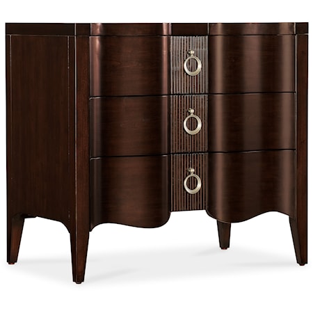 Transitional 3-Drawer Nightstand with Self-Closing Drawers