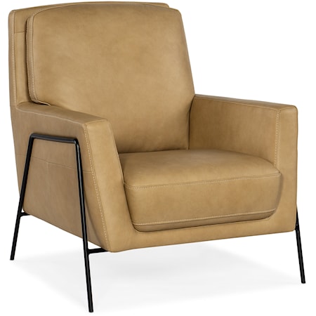 Contemporary Club Chair with Metal Frame