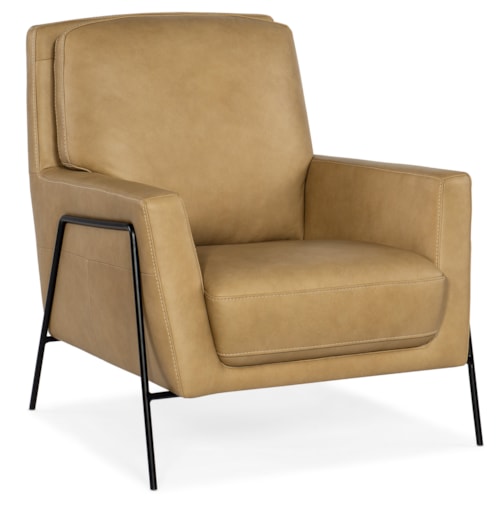 Contemporary Club Chair with Metal Frame