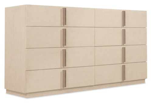 Contemporary 8-Drawer Dresser with Cedar-Lined Bottom Drawers