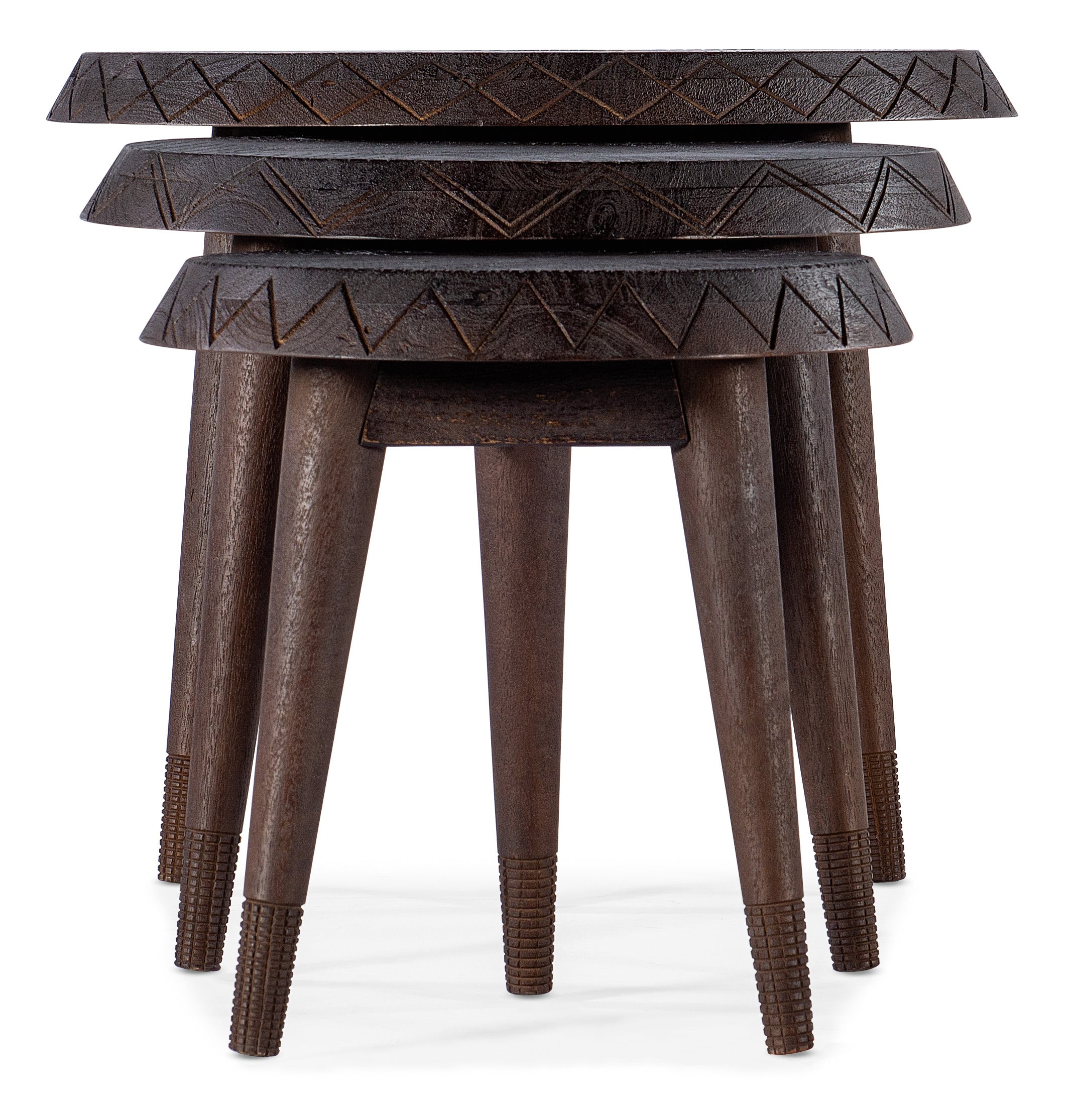 Round Wood Top Nesting Tables