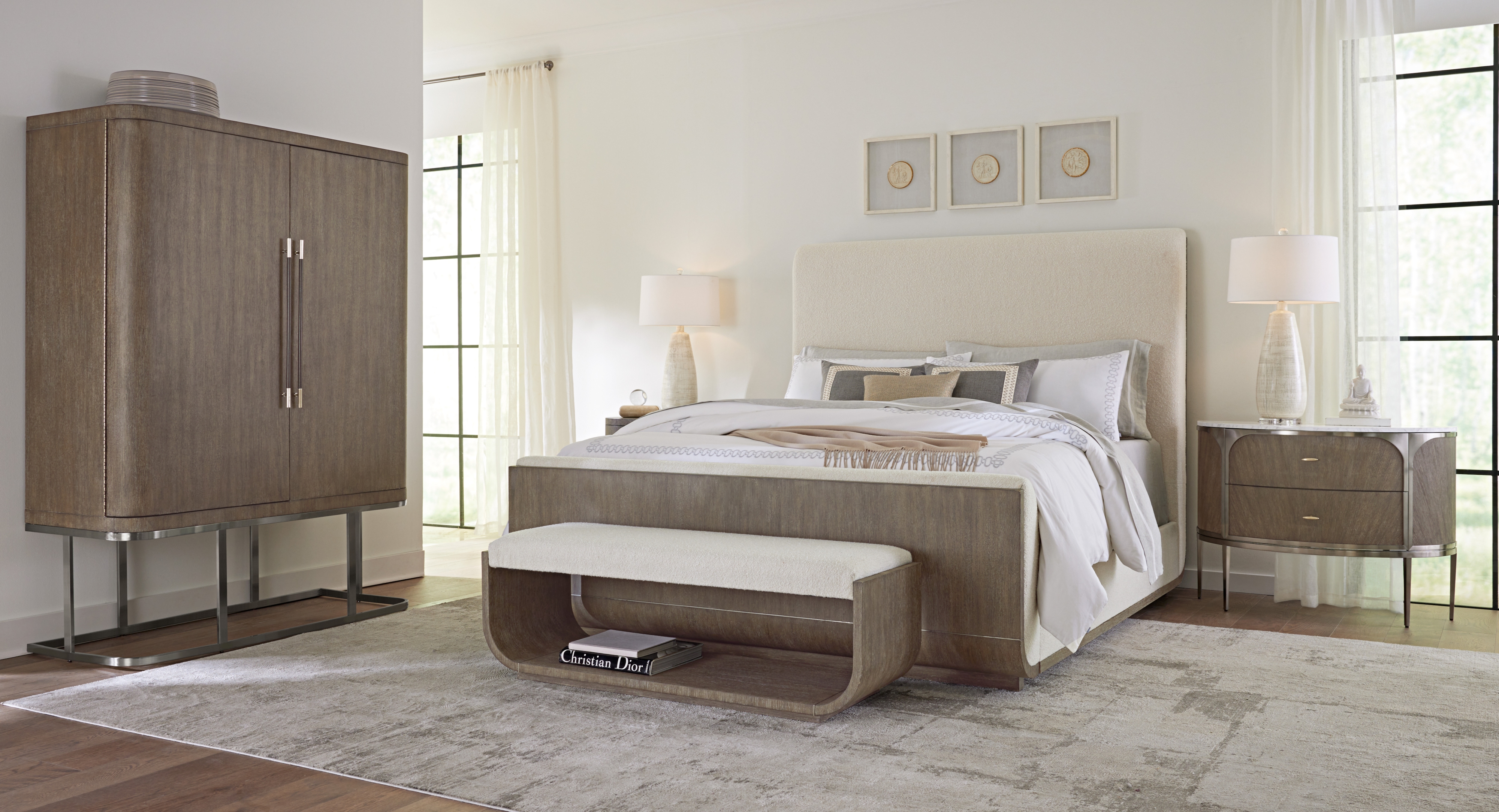 Hooker Furniture Modern Mood Modern Mood Queen Upholstered Panel Bed