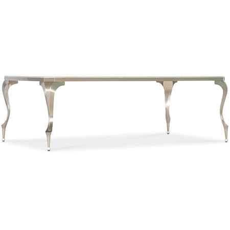 Transitional Rectangular Stone Top Cocktail Table