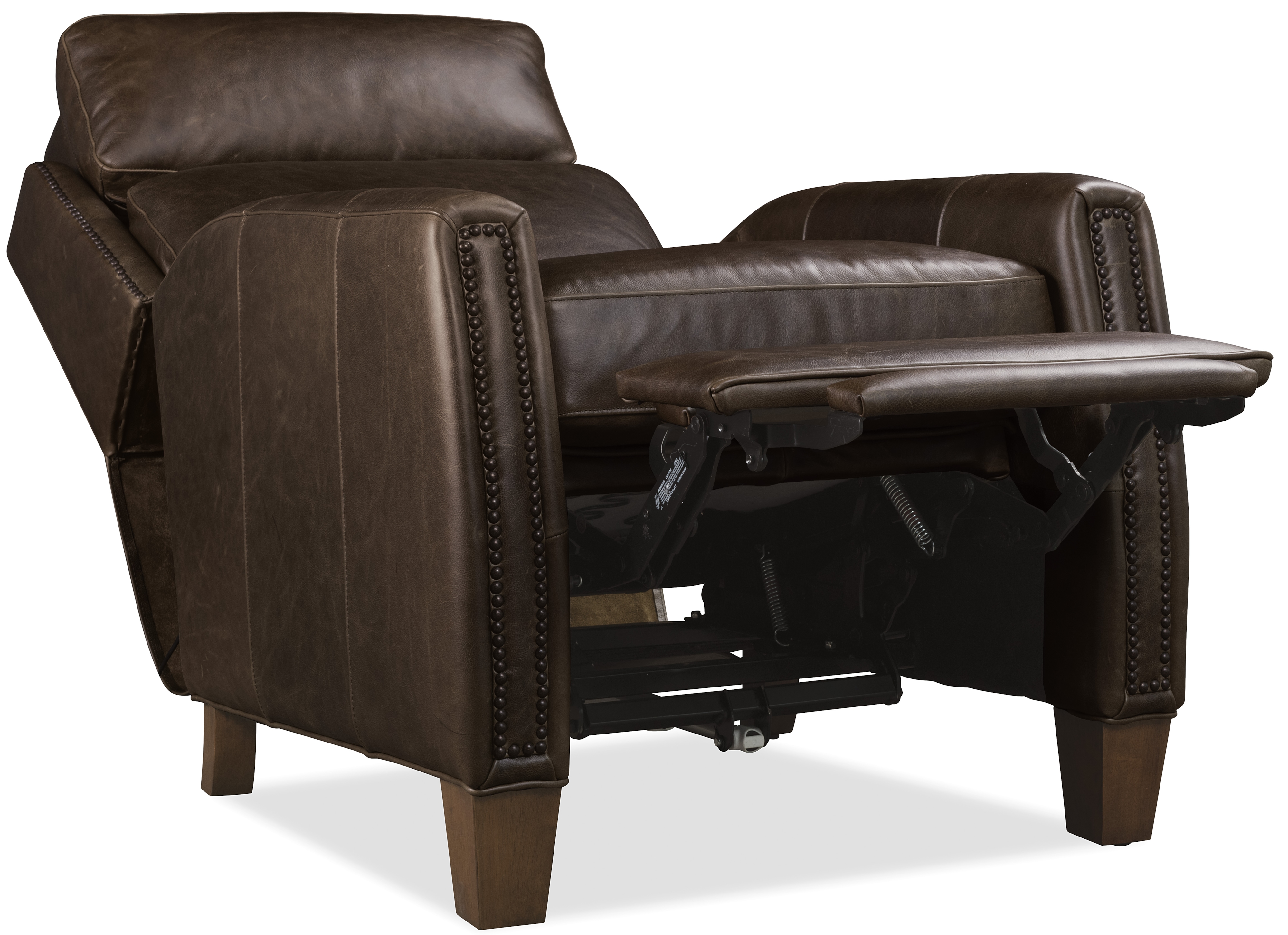 Leather Bustle-Back Power Recliner