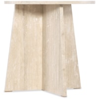 Transitional Round Stone End Table
