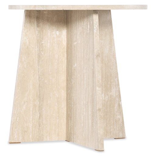 Transitional Round Stone End Table