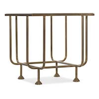 Transitional Square Metal End Table