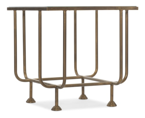 Transitional Square Metal End Table