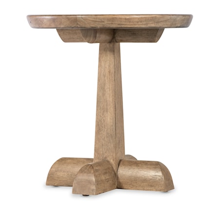 Round Pedestal End Table