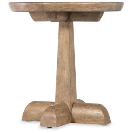 Round Pedestal End Table