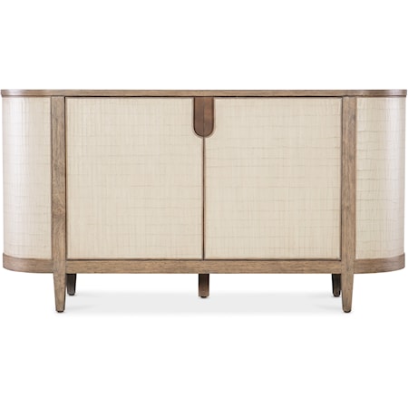 Transitional Credenza with Soft-Close Doors