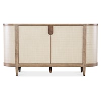 Transitional Credenza with Soft-Close Doors