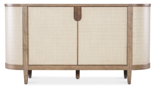 Transitional Credenza with Soft-Close Doors