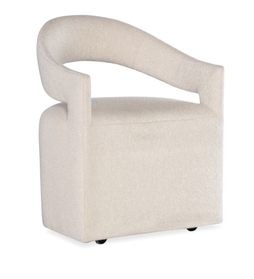 Contemporary Upholstered Dining Arm Chair