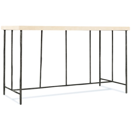 Stone-Top Metal Writing Desk
