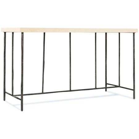 Stone-Top Metal Writing Desk