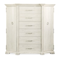 Traditional Gentlemans Chest with 6 Drawers and 8 Shelves